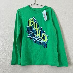Cat & Jack long sleeve graphic tee Build green